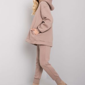 Dark beige two-piece sweatshirt set Lucia