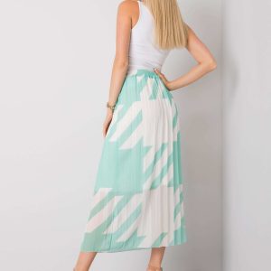 Green Pleated Maxi Skirt Isidora