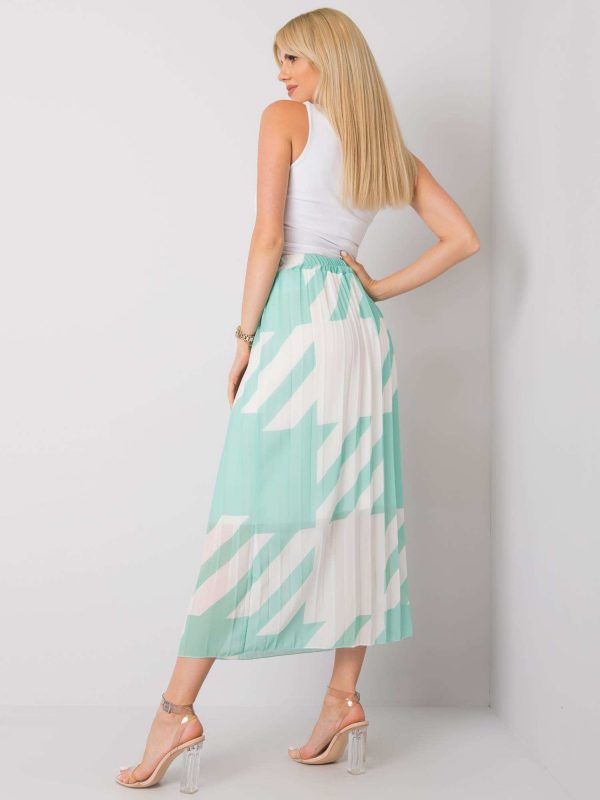 Green Pleated Maxi Skirt Isidora