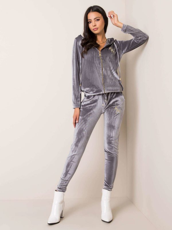 Grey velour set Eden