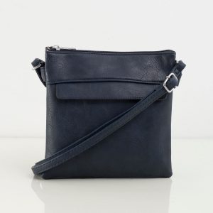 Navy blue postbag with long strap