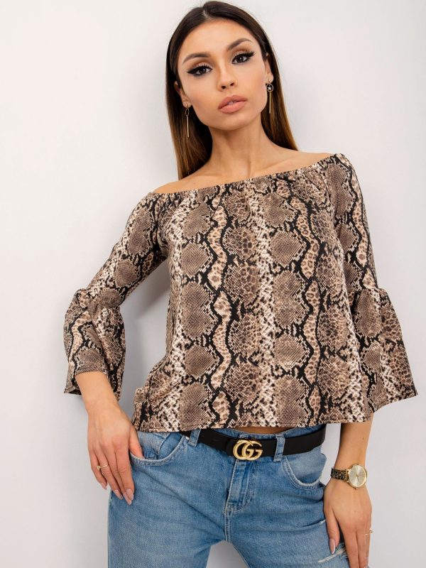 Beige and black blouse Iguana