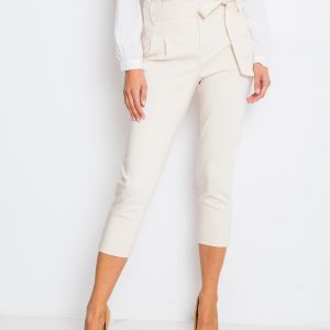 RUE PARIS Light beige pants Lovely