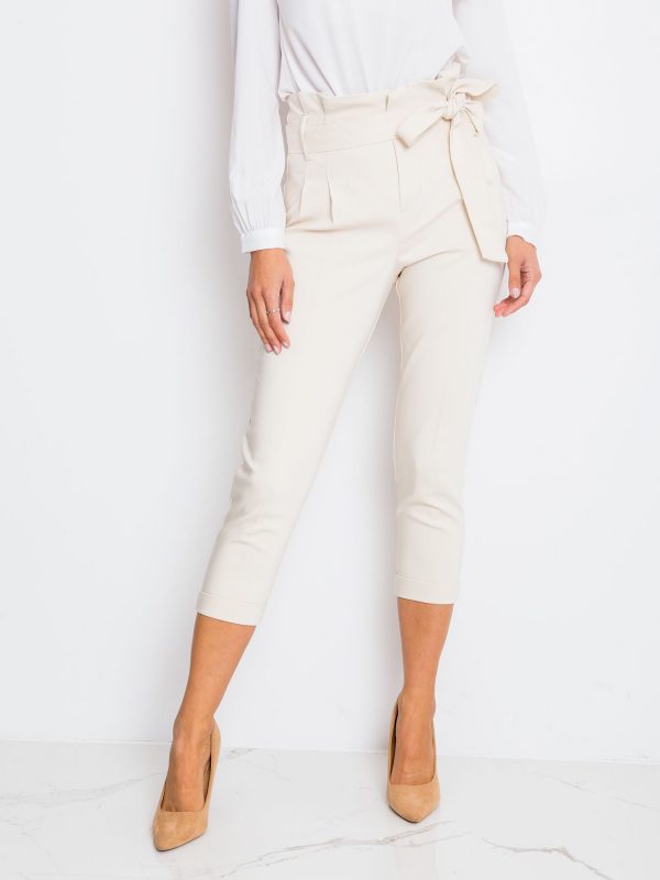 RUE PARIS Light beige pants Lovely