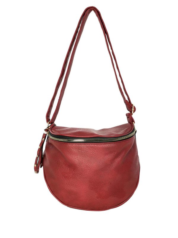 Burgundy eco leather bag