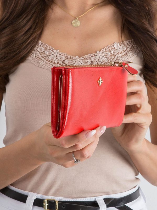 Red Soft Olong Eco Leather Wallet