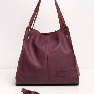 Burgundy faux leather bag