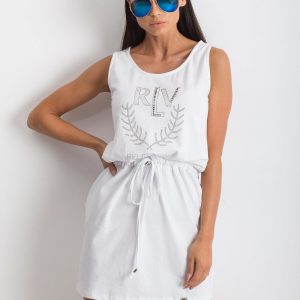 White Embellishment Dress