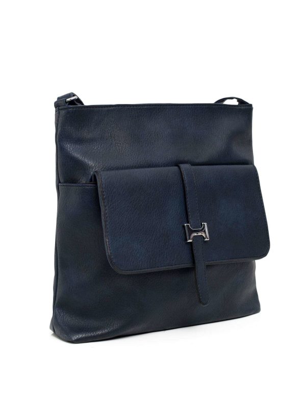 Navy blue flip bag