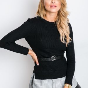 RUE PARIS Black Daphne sweater