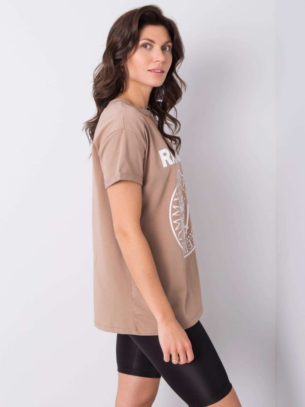 Dark beige t-shirt with print Cordoba