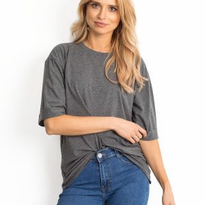 Dark Grey Melange Blouse Celebration