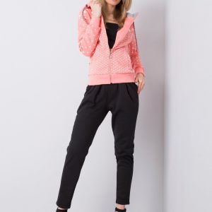 Powder polka dot tracksuit with hood