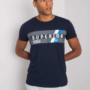 Navy blue Kendrick cotton t-shirt for men