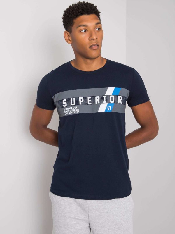 Navy blue Kendrick cotton t-shirt for men