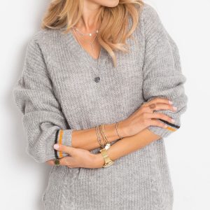 RUE PARIS Grey Romance sweater