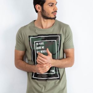 Khaki Men's T-Shirt Monsoon