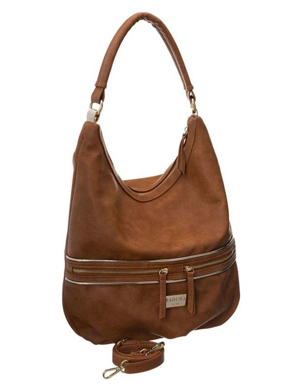 Camel bag made of eco leather BADURA