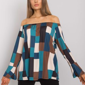 Dark blue patterned Spanish blouse Reggie OCH BELLA