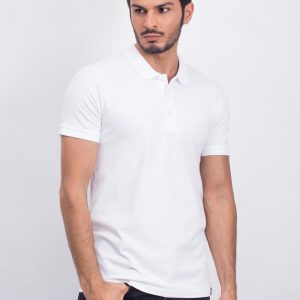 White Men's Polo Shirt Numerous