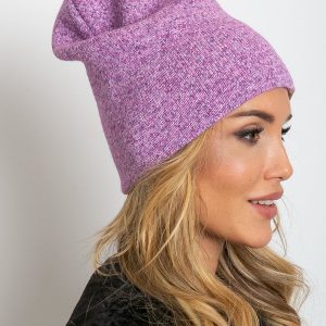 Dark purple hat with wool