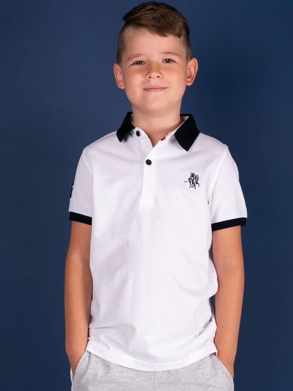 TOMMY LIFE White boy's polo shirt