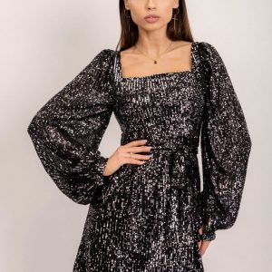 BSL Black and Silver Sequin Dress