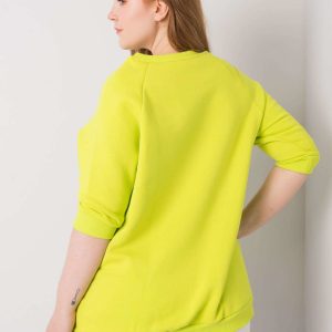 Vincente Lime Plus Size Hoodless Sweatshirt