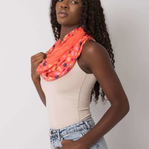 Orange women's scarf in dots