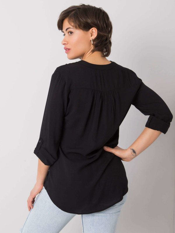 Davina RUE PARIS black blouse