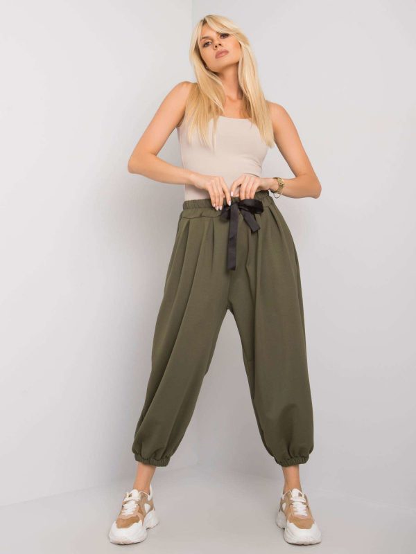 Khaki Ferro Wide Leg Sweatpants