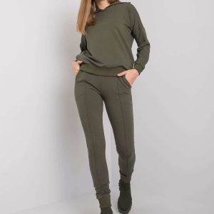 Khaki sweatshirt set with sweatshirt and pants Cristine