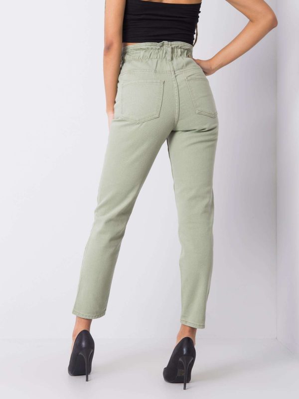 Khaki high-waisted jeans Beatrix RUE PARIS