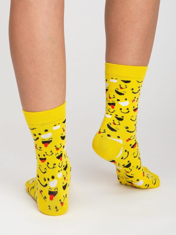 Yellow Pattern Ladies Socks