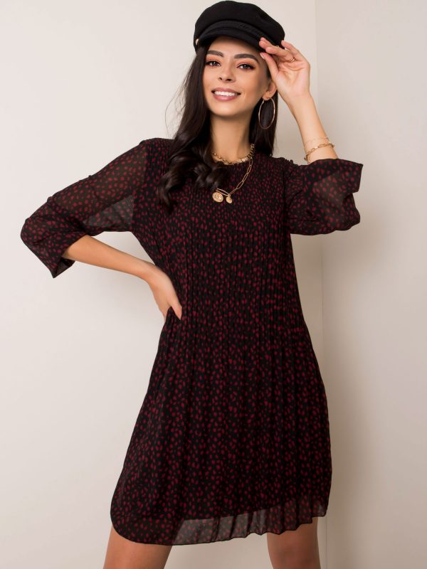 Burgundy and black Rosemary dress