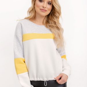 RUE PARIS Light Grey Fancy Sweatshirt