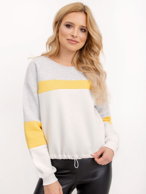 RUE PARIS Light Grey Fancy Sweatshirt