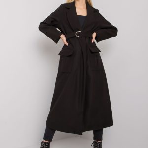 Black Maxe Belt Coat