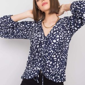 Ricarda navy blue blouse