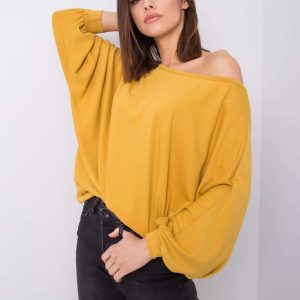 Lissa RUE PARIS mustard oversized blouse