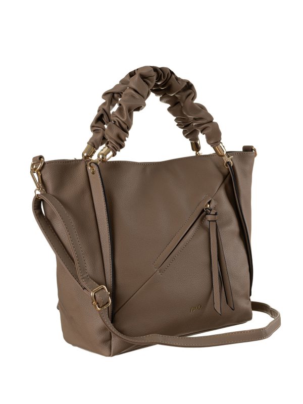 Beige Large Eco Leather Bag