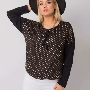 Aina black plus size blouse