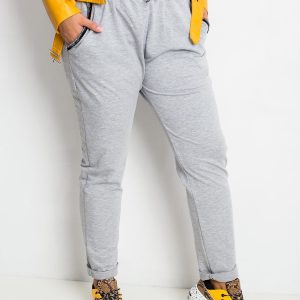 Grey plus size trousers Savage