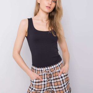 Light Brown Checkered Shorts Julieta FRESH MADE