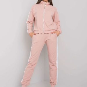 Dirty pink women's set with stripes Aliana