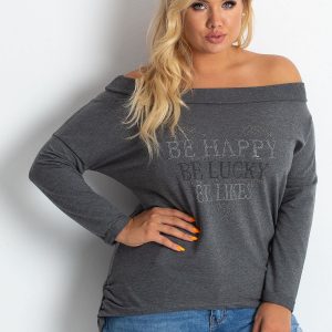 Dark Grey Plus Size Hoodie Association