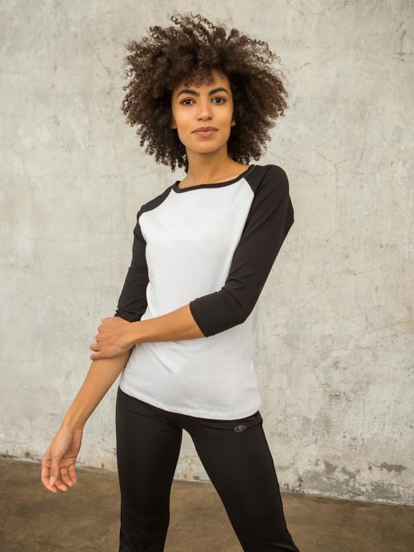 FOR FITNESS Chloe white and black blouse