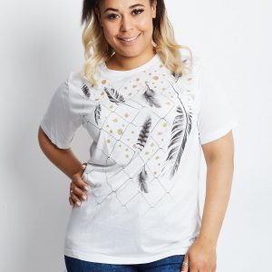 White T-shirt plus size Unravelling