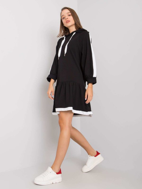 Georgetta Black Sweatshirt Dress