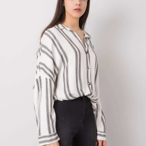 Ecru-black striped shirt Augusta RUE PARIS